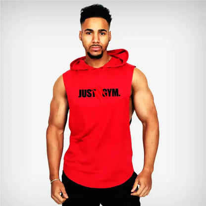 Men’s Fitness Hoodie Tank Top, Ideal for Jogging and Training