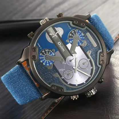 Oulm HP3548 orologio uomo: lusso, doppio fuso orario, sportivo