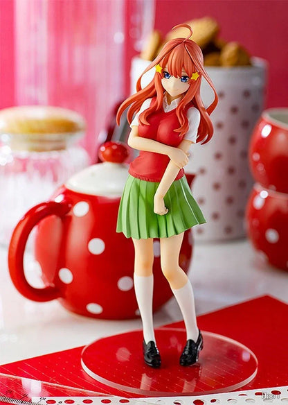 The Quintessential Quintuplets 18cm anime figures, Nakano Ichika, Nino, Itsuki in school outfits | Vilemo