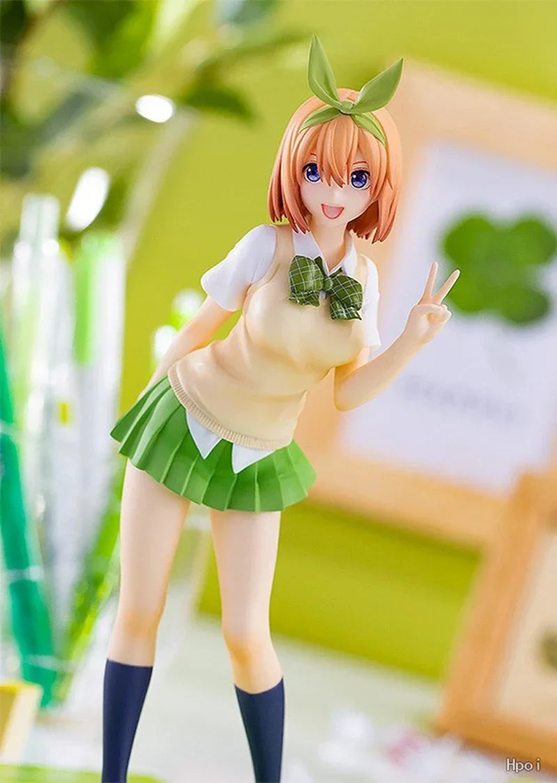 The Quintessential Quintuplets 18cm anime figures, Nakano Ichika, Nino, Itsuki in school outfits | Vilemo