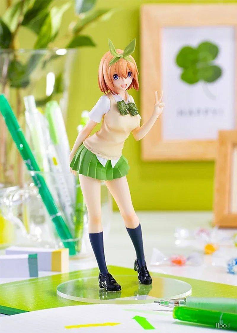 The Quintessential Quintuplets 18cm anime figures, Nakano Ichika, Nino, Itsuki in school outfits | Vilemo