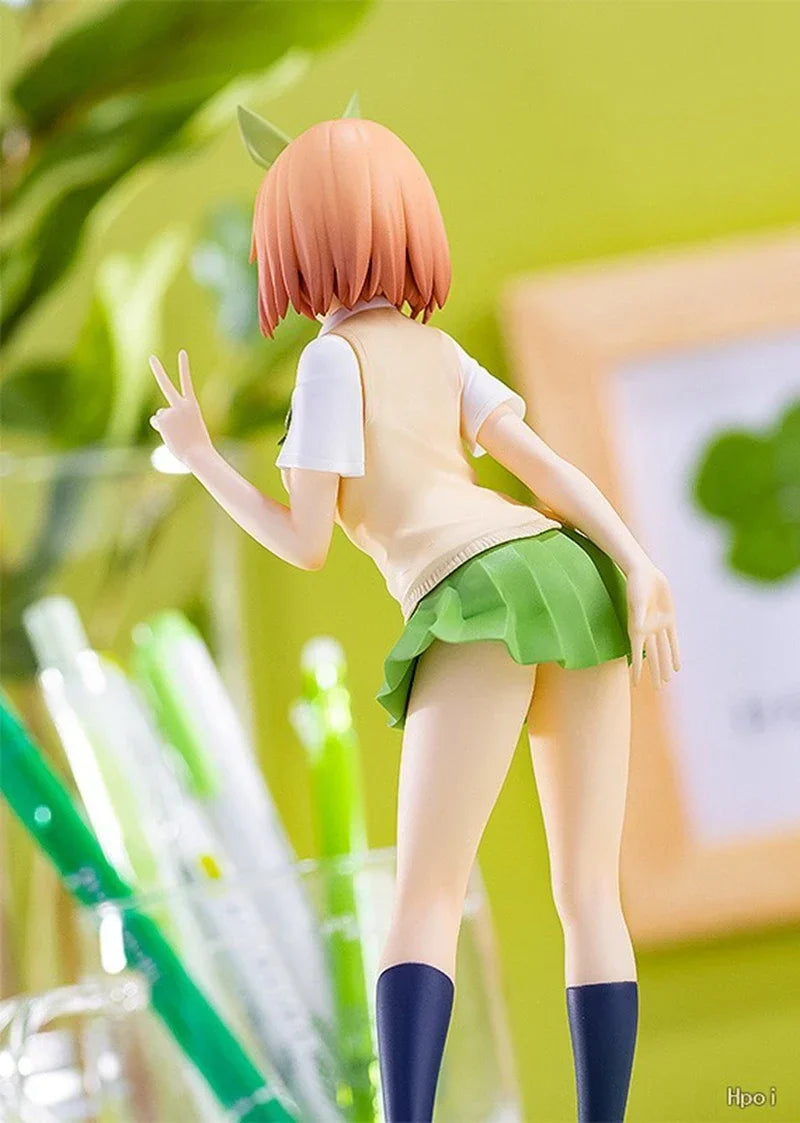 18cm anime figures of Nakano Ichika, Nino, Itsuki from The Quintessential Quintuplets in school uniforms | Vilemo