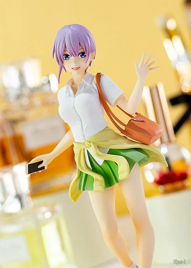 18cm anime figures of Nakano Ichika, Nino, Itsuki from The Quintessential Quintuplets in school uniforms | Vilemo