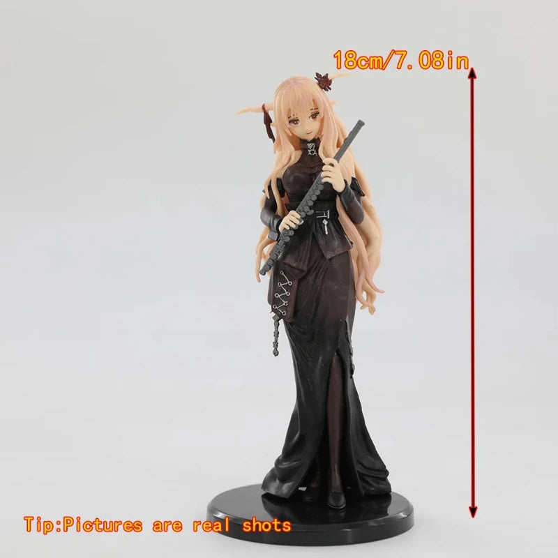 18cm Arknights Shining figure in sexy black outfit, PVC collectible model for anime collectors | Vilemo