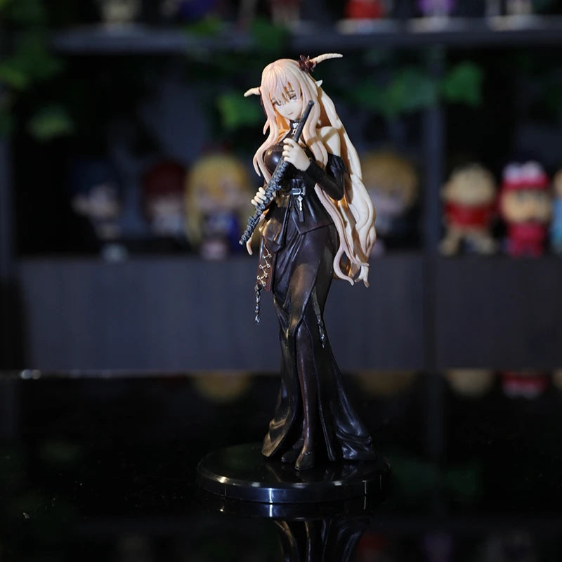 Arknights Shining 18cm anime figure in sexy black dress, PVC collectible model for fans | Vilemo