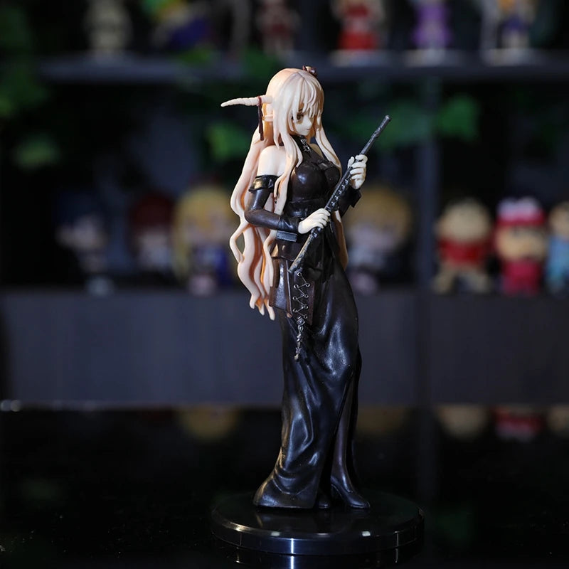 Arknights Shining 18cm anime figure in sexy black dress, PVC collectible model for fans | Vilemo