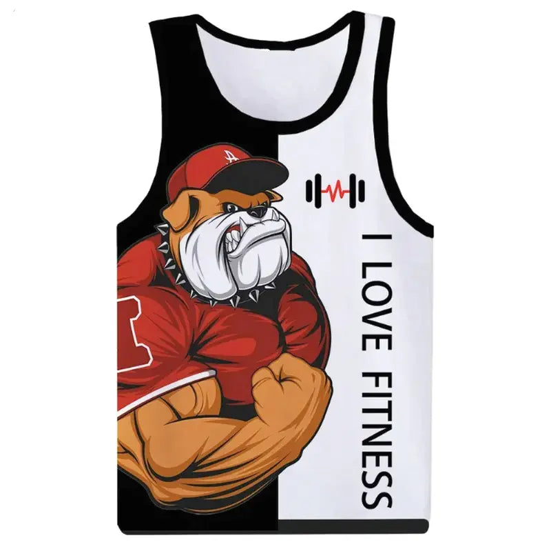 Men's 3D Tank Top Rottweiler Love for Fitness & Bodybuilding