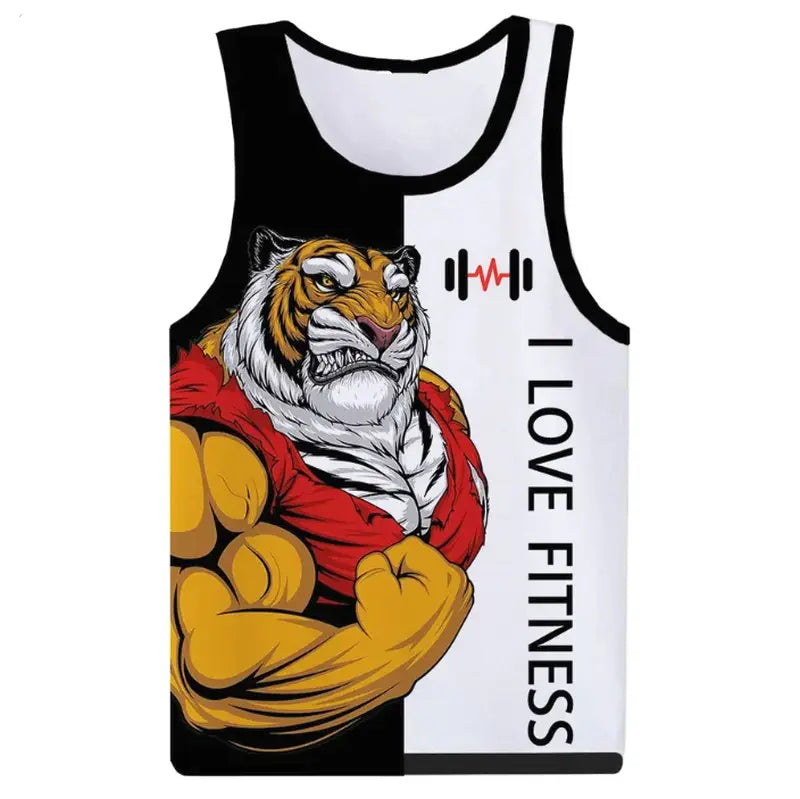 Men's 3D Tank Top Rottweiler Love for Fitness & Bodybuilding