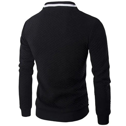 Men's casual sweater with zipper, sporty style, perfect for spring and autumn outfits