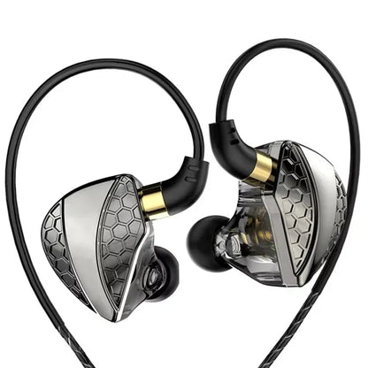 Auricolari HiFi QKZ Hi6T con bassi potenti, microfono, perfetti per sport, giochi e musica con jack 3.5mm