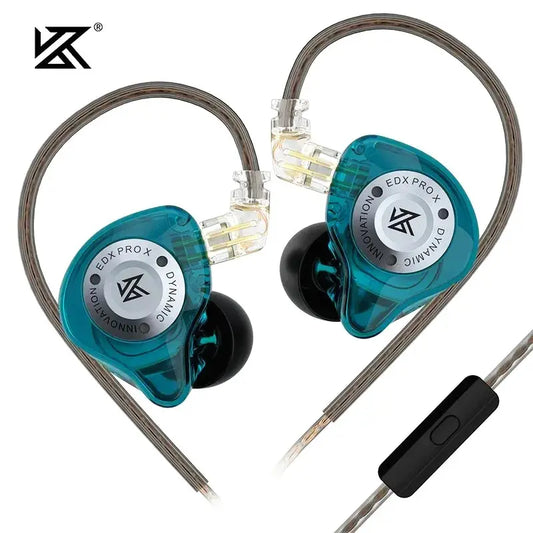 Cuffie KZ EDX PRO X, auricolari HiFi sportivi con bassi potenti, design metallico e 2PIN staccabili