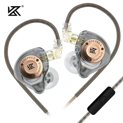 Cuffie KZ EDX PRO X, auricolari HiFi sportivi con bassi potenti, design metallico e 2PIN staccabili