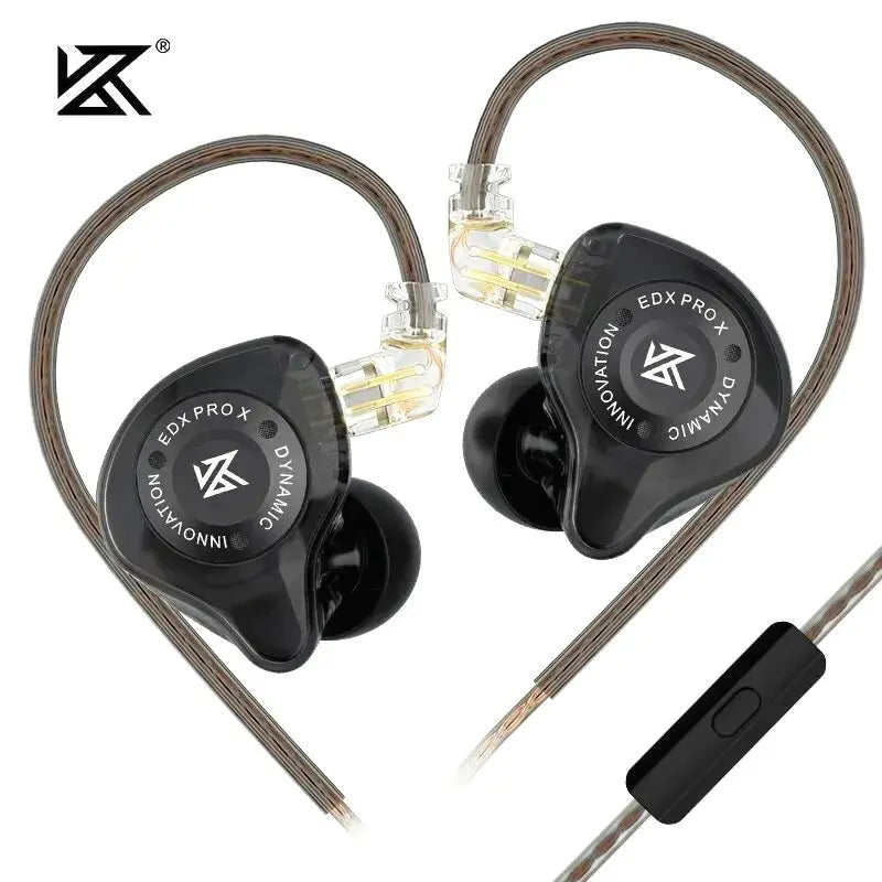 Cuffie KZ EDX PRO X, auricolari HiFi sportivi con bassi potenti, design metallico e 2PIN staccabili