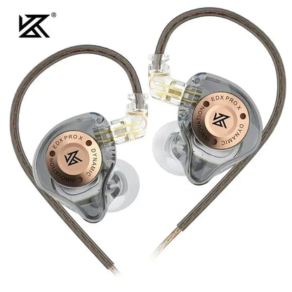 Cuffie KZ EDX PRO X, auricolari HiFi sportivi con bassi potenti, design metallico e 2PIN staccabili