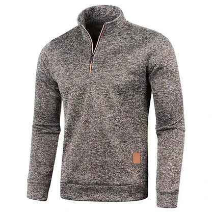 Felpa slim fit uomo per palestra, pullover autunnale con cappuccio e colletto alla coreana, versatile e trendy.