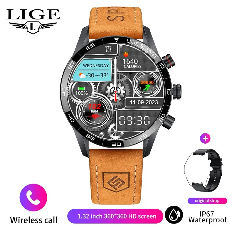 Orologio LIGE smartwatch, 
 impermeabile per uomo, fitness e business.