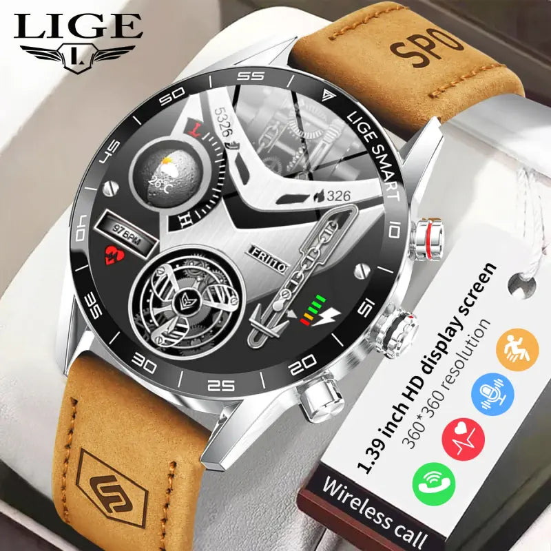 Orologio LIGE smartwatch, 
 impermeabile per uomo, fitness e business.