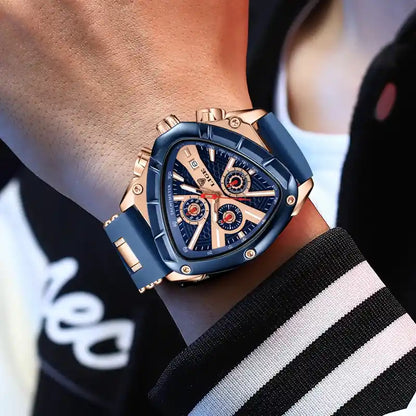 LIGE Orologio Uomo Triangolare – Sportivo, Impermeabile e alla Moda