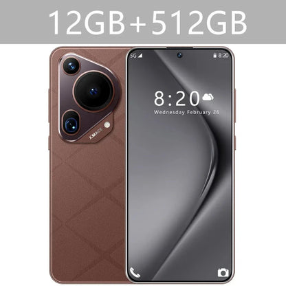 P70 Ultra 5G Smartphone avec écran 7.3 pouces, 16GB RAM, 1TB de stockage, Dual SIM, Android, batterie de 8000mAh