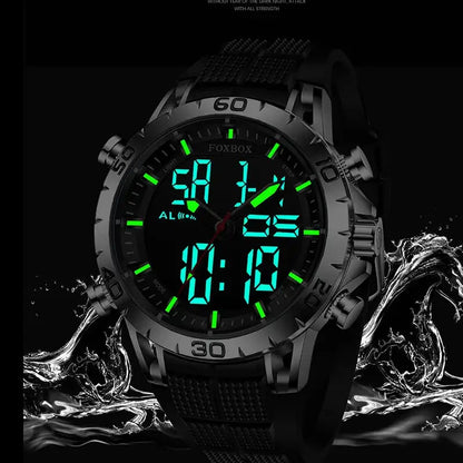 Reloj deportivo para hombre FOXBOX: pantalla dual de lujo de las mejores marcas