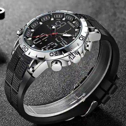 Reloj deportivo para hombre FOXBOX: pantalla dual de lujo de las mejores marcas