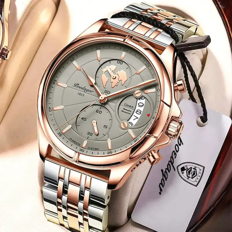 POEDAGAR Luxury Men’s Watch Business Chronograph Waterproof