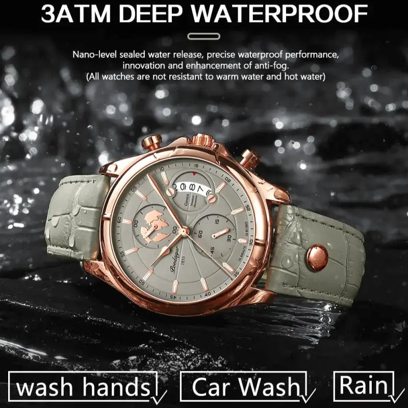 POEDAGAR Luxury Men’s Watch Business Chronograph Waterproof