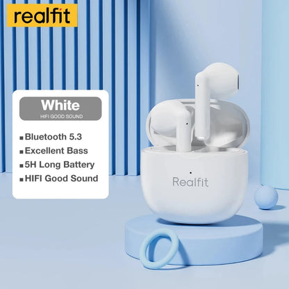 Cuffie wireless Realfit F1 con suono HIFI perfetto, design ergonomico e Bluetooth.