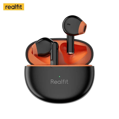 Auricolari wireless Realfit F2 con microfono, audio HIFI, cuffie TWS per giochi e attività sportive.