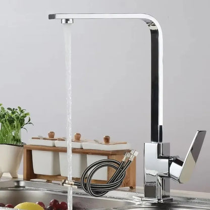 Rubinetto da cucina miscelatore rotante 360 gradi per lavello in acciaio inossidabile, design moderno e resistente.