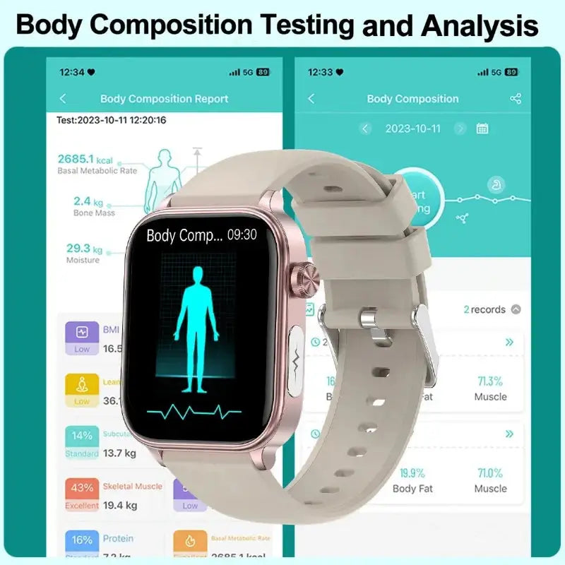 Orologio smart medico AI con ECG+PPG, chiamate Bluetooth e monitoraggio salute, avanzata tecnologia | Vilemo