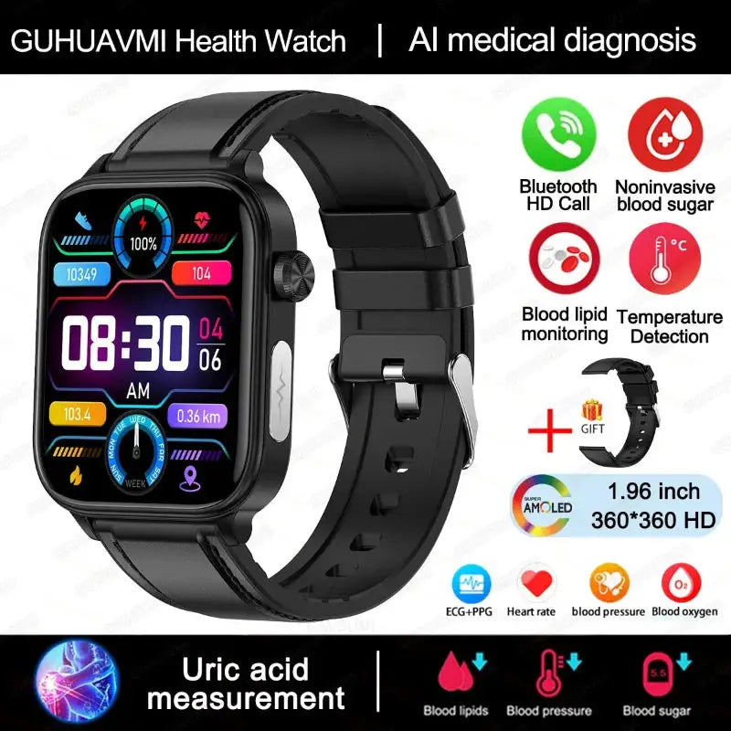 Orologio smart medico AI con ECG+PPG, chiamate Bluetooth e monitoraggio salute, avanzata tecnologia | Vilemo