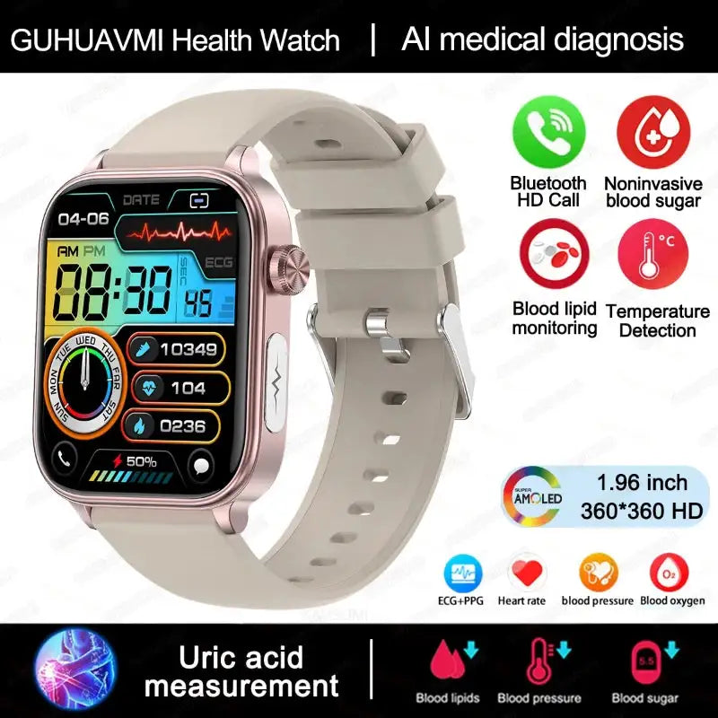 Orologio smart medico AI con ECG+PPG, chiamate Bluetooth e monitoraggio salute, avanzata tecnologia | Vilemo