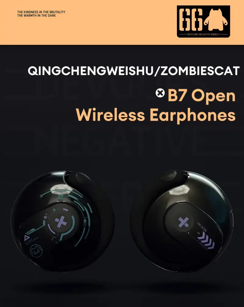 Auricolari Bluetooth ZOMBIESCAT QCWS-B7, qualità audio Hi-Fi, lunga durata batteria, cuffie da clip con Bluetooth 5.3