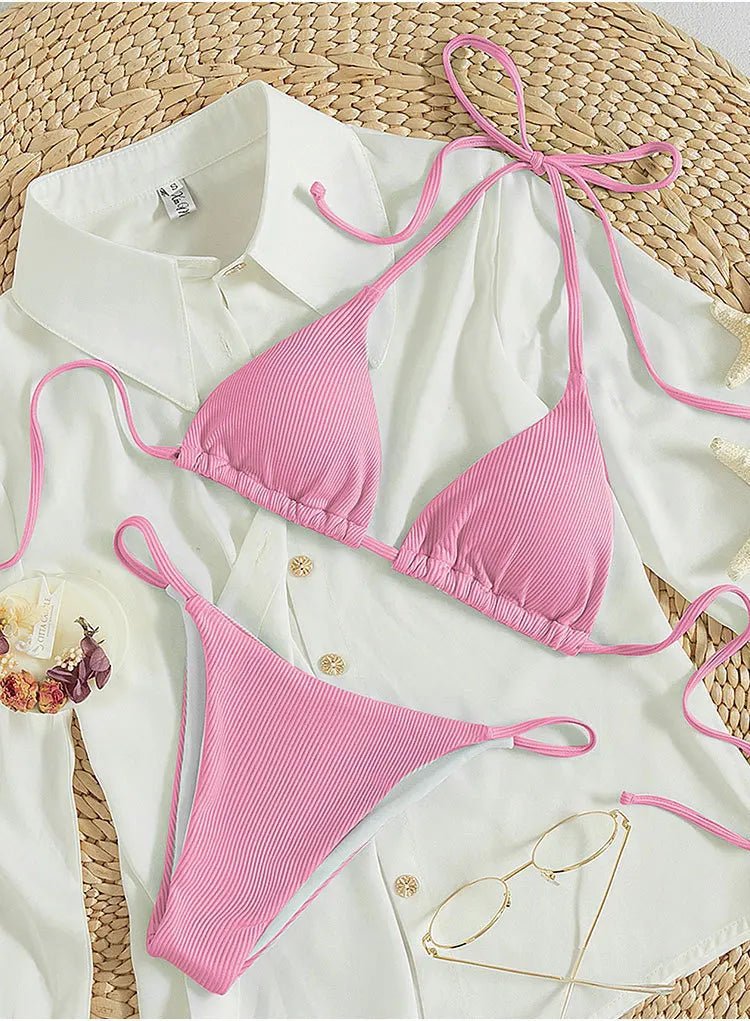 Bikini Sexy Donna con Scollo a Barchetta – Stile Estivo - Vilemo