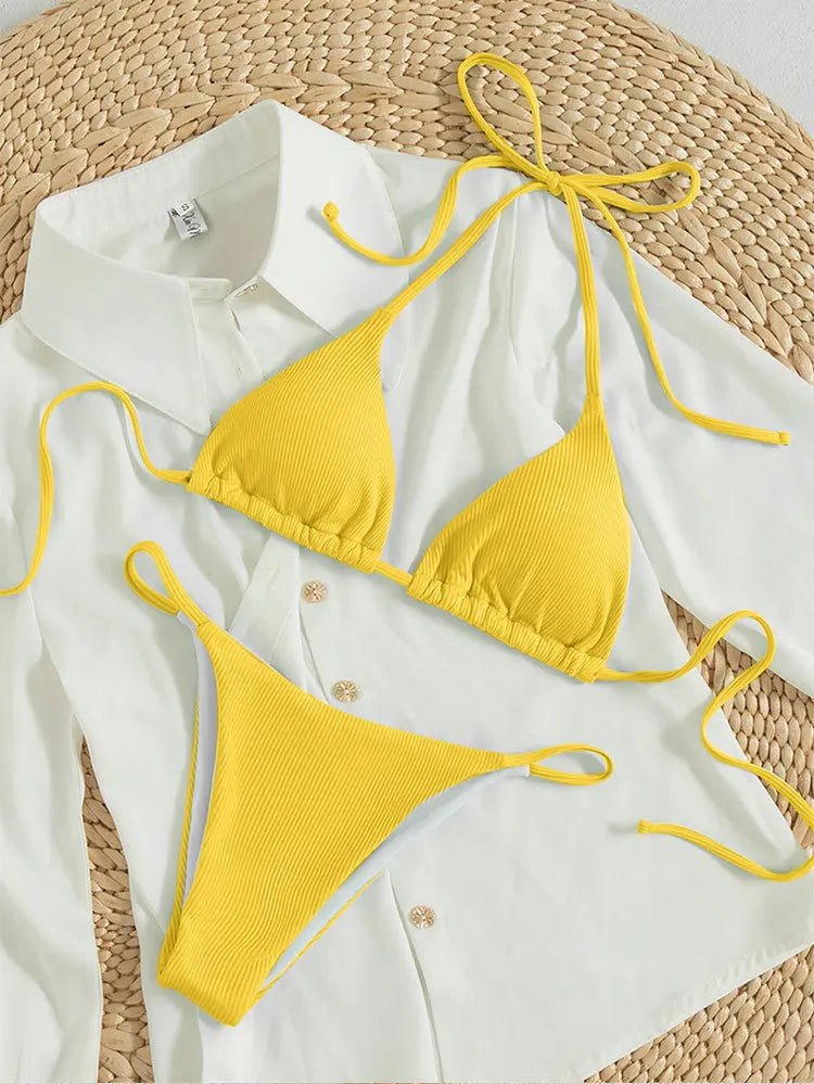 Bikini Sexy Donna con Scollo a Barchetta – Stile Estivo - Vilemo