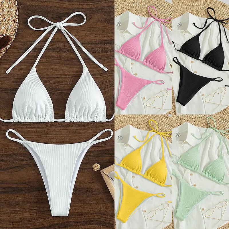 Bikini Sexy Donna con Scollo a Barchetta – Stile Estivo - Vilemo