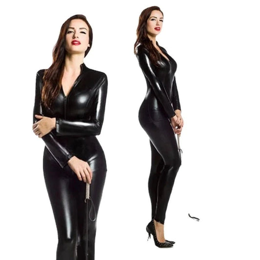 Body Sexy PVC Wetlook con Doppia Zip | Lingerie Bondage - Vilemo