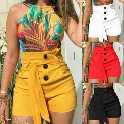 Women's high waist summer shorts - Summer fashion