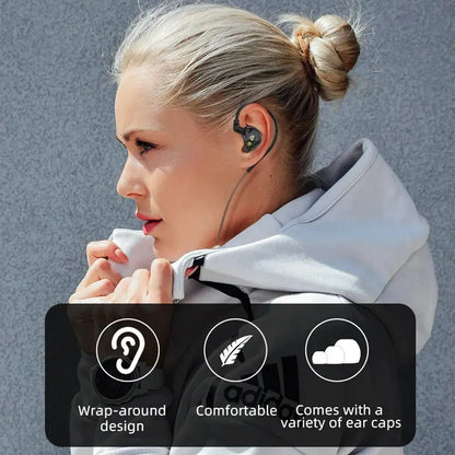 Cuffie EARDECO Sport Hifi con Microfono, per Musica e Allenamento