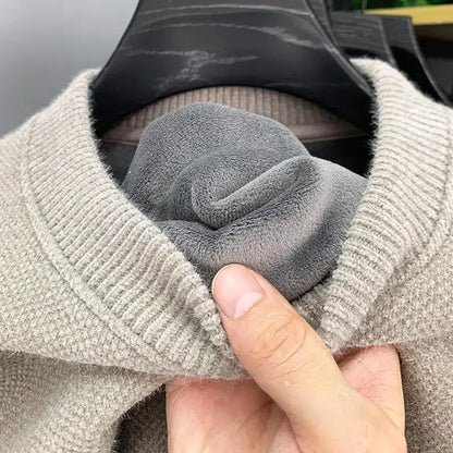 Maglione termico casual da uomo invernale, lavorato a maglia