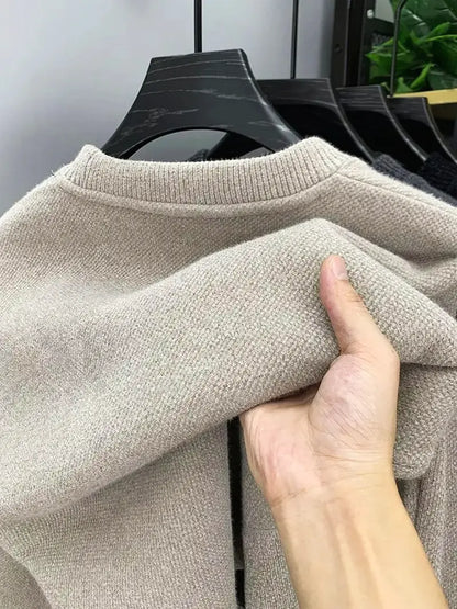 Maglione termico casual da uomo invernale, lavorato a maglia