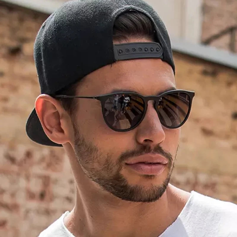 Retro round cat eye sunglasses for men, stylish accessory for adding flair to summer fashion.