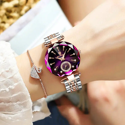 Orologio POEDAGAR da donna, stile raffinato, acciaio inossidabile e resistente all'acqua.