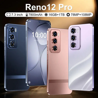 Smartphone Reno12 Pro 5G con display 7.3 pollici, Snapdragon 8 Gen3, sistema operativo Android 14