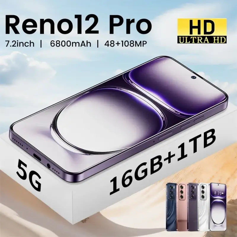 Smartphone Reno12 Pro 5G con display 7.3 pollici, Snapdragon 8 Gen3, sistema operativo Android 14