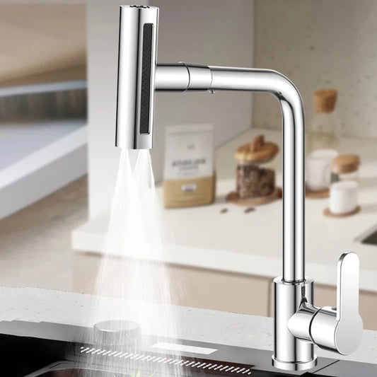 Rubinetto cucina con getto a cascata per acqua calda e fredda