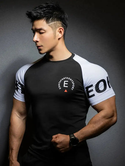 Men’s summer gym T-shirt, short sleeve fitness shirt ideal for bodybuilding and sports activities | Vilemo