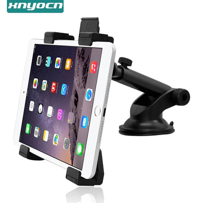 Universal car mount for tablets and phones, adjustable 10.5-20cm windshield holder for iPad, iPhone | Vilemo