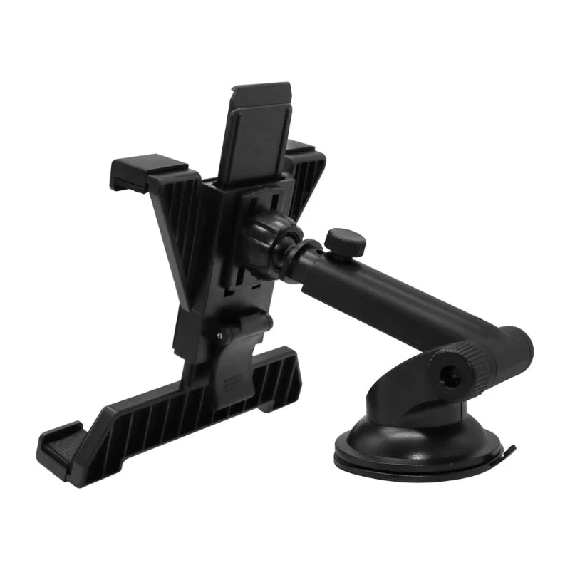 Adjustable car holder with suction mount for tablets and phones, fits iPad, iPhone, Samsung, 10.5-20cm | Vilemo